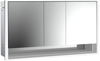 emco loft LED-Lichtspiegelschrank 160 cm, 3 Türen und Unterfach, Unterputzmodell (979805223)