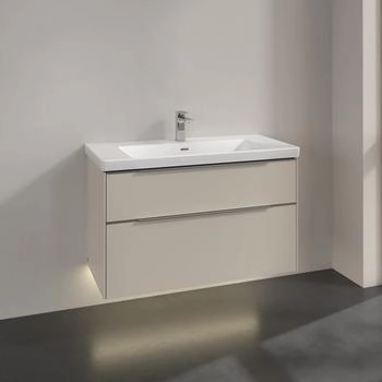 Villeroy & Boch Subway 3.0 97,3cm 2 Auszüge Griffe glänzend mit LED-Licht (C570L0VN)