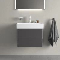 Duravit Waschtischunterschrank XSquare 58,4x46cm, graph m, 2 Schubk., wandh&auml;ngend
