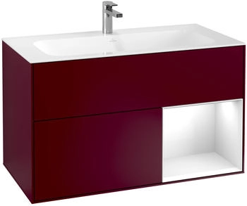 Villeroy & Boch Finion Waschtischunterschrank F040GFHB 99,6x59,1x49,8cm, Regal rechts Glossy white lacquer, Peony Matt