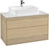 Villeroy & Boch Finion Waschtischunterschrank F10100PC 100x60,3x50,1cm, Abdeckplatte white matt, Oak Veneer