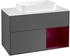 Villeroy & Boch Finion Waschtischunterschrank G661HBGK 100x60,3x50,1cm, Regal rechts Peony, Anthracite matt