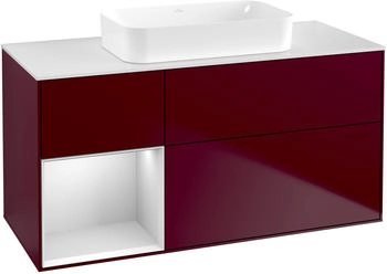 Villeroy & Boch Finion Waschtischunterschrank G701MTHB 120x60,3x50,1cm, Regal rechts White matt lacquer, Peony Matt