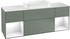 Villeroy & Boch Finion Waschtischunterschrank F331GFGM 160x60,3cm, Abdeckplatte white matt, Regale Glossy white lacquer, Olive Matt Lacquer