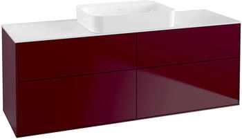 Villeroy & Boch Finion Waschtischunterschrank G73100HB 160x60,3x50,1cm, Glass White Matt, Peony Matt