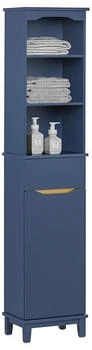 SoBuy Hochschrank, Blau, Holz, 35x170x30 cm (800000495500)