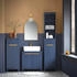 SoBuy Hochschrank, Blau, Holz, 35x170x30 cm (800000495500)
