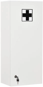 kleankin Medizinschrank, Wei&szlig;, Glas, 20x70x30 cm (800000767814)