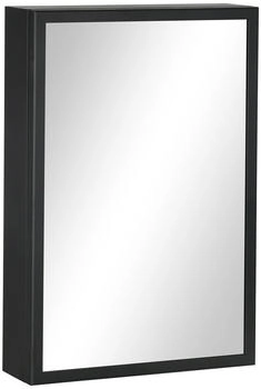 kleankin Spiegelschrank, Schwarz, Glas, 12x60x40 cm (800000767800)