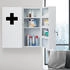 Relaxdays Medizinschrank, Weiß, Metall, 53x53.5x19 cm (800000533594)