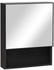 kleankin Spiegelschrank, Schwarz, Glas, 13.5x58x46 cm (800000767799)