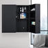 Relaxdays Medizinschrank, Anthrazit, Metall, 53x53.5x19 cm (800000533603)
