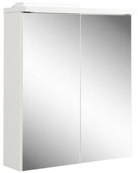 Livetastic Spiegelschrank, Wei&szlig; Hochglanz, Glas, 1 F&auml;cher, 60x68x20 cm, (1279008606)