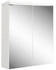Livetastic Spiegelschrank, Weiß Hochglanz, Glas, 1 Fächer, 60x68x20 cm, (1279008606)
