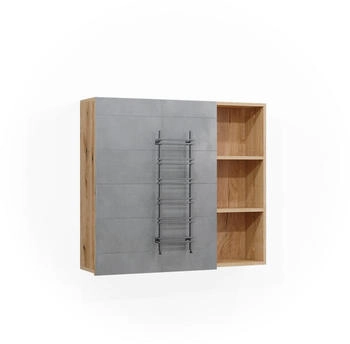 VICCO Badspiegelschrank, Eiche, 6 F&auml;cher, Rechteckig, 90x80.9x22.1 cm (800000712075)