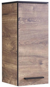 XORA H&auml;ngeschrank 374, Eiche dunkel, Glas, 2 F&auml;cher, 30x72x33 cm, h&auml;ngend (1977035607)