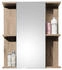 Mid.you Spiegelschrank, Eiche, Glas, 1 Fächer, einzeln stellbar, 60x71x20 cm (1279019202)