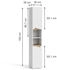 VICCO Badschrank, Weiß, Eiche Artisan, 6 Fächer, Rechteckig, 30x180x35 cm (800000712219)