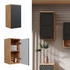VICCO Badschrank, Anthrazit, Eiche Wotan, 2 Fächer, Rechteckig, 30x59x24 cm (800000654433)