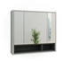 VICCO Badspiegelschrank, Grau, Anthrazit, 8 Fächer, Rechteckig, 80x72x20 cm (800000673011)