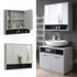 VICCO Badspiegelschrank, Grau, Anthrazit, 8 Fächer, Rechteckig, 80x72x20 cm (800000673011)