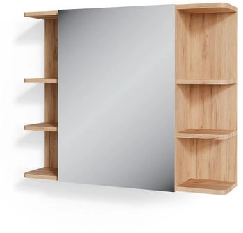 VICCO Badspiegelschrank, Eiche, Eiche, 8 Fächer, Rechteckig, 79.6x64x21.2 cm (800000671843)