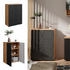VICCO Midischrank, Anthrazit, Eiche Wotan, 3 Fächer, Rechteckig, 30x81x60 cm, (800000718893)
