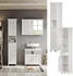 VICCO Badschrank, Weiß, Weiß, 6 Fächer, 1 Schubladen, Rechteckig, 32x170x30 cm (800000712140)