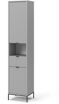 VICCO Badschrank, Grau, Grau, 7 F&auml;cher, 1 Schubladen, Rechteckig, 40x190x35 cm (800000712134)