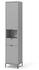 VICCO Badschrank, Grau, Grau, 7 Fächer, 1 Schubladen, Rechteckig, 40x190x35 cm (800000712134)