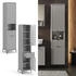 VICCO Badschrank, Grau, Grau, 7 Fächer, 1 Schubladen, Rechteckig, 40x190x35 cm (800000712134)