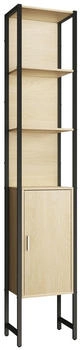 Mid.you Hochschrank, Honigeiche, Metall, 4 F&auml;cher, 33x185x30 cm, stehend, freistehend (657044206)