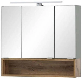 Stylife Spiegelschrank Smilla, Metall, 3 Fächer, F, 66.6x64.6x16 cm, Soft-Close-System (865019102)