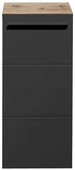 Mid.you Unterschrank, Schwarz, Eiche, 1 F&auml;cher, einzeln stellbar, 34x72x31 cm, stehend (1279019204)