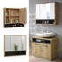 VICCO Badspiegelschrank, Eiche Artisan, Anthrazit, 8 Fächer, Rechteckig, 80x72x20 cm (800000673021)