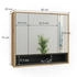 VICCO Badspiegelschrank, Eiche Artisan, Anthrazit, 8 Fächer, Rechteckig, 80x72x20 cm (800000673021)