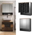 VICCO Badspiegelschrank, Anthrazit, Anthrazit, 10 Fächer, Rechteckig, 70x77.5x21.7 cm (800000712093)