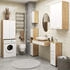 Akord Furniture Factory Waschmaschinenschrank, Sonoma Eiche, Weiß, Nachbildung, Holz Optik, 4 Fächer, Rechteckig,Rechteckig, 64x180x30 cm (800000504782)