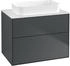 Villeroy & Boch Finion Waschtischunterschrank G63100HG 80x60,3x50,1mm, Wandbeleuchtung, Glass White Matt, Midnight Blue Matt Lacquer