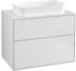 Villeroy & Boch Finion Waschtischunterschrank G63100MT 80x60,3x50,1mm, Wandbeleuchtung, Glass White Matt, White matt lacquer