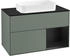 Villeroy & Boch Finion Waschtischunterschrank F252PDGM 100x60,3cm, Abdeckplatte black matt, Regal rechts Black matt lacquer, Olive Matt Lacquer