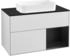 Villeroy & Boch Finion Waschtischunterschrank F252PDMT 100x60,3cm, Abdeckplatte black matt, Regal rechts Black matt lacquer, White matt lacquer
