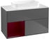 Villeroy & Boch Finion Waschtischunterschrank F651HBGK 100x60,3x50,1cm, Regal links Peony, Anthracite matt