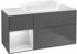 Villeroy & Boch Finion Waschtischunterschrank G701MTGK 120x60,3x50,1cm, Regal rechts White matt lacquer, Anthracite matt