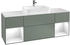Villeroy & Boch Finion Waschtischunterschrank F451GFGM 160x60,3cm, Abdeckplatte white matt, Regale Glossy white lacquer, Olive Matt Lacquer