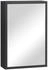 kleankin Spiegelschrank, Schwarz, Glas, 15x60x40 cm (800000767795)