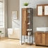 en.casa Hochschrank, Walnuss, Metall, 42.5x165x30 cm (800000717556)