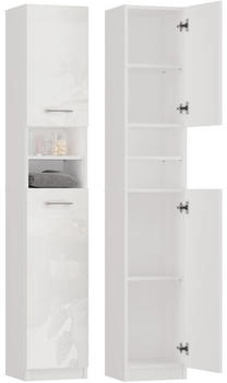 CdF Badezimmerschrank, Weiß Hochglanz, 32x180x30 cm (800000878409)