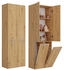 CdF Badezimmerschrank, Eiche Artisan, Glas, 60x174x30 cm (800000878204)