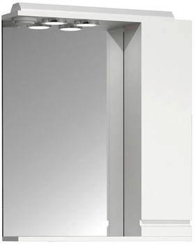 Mid.you Spiegelschrank, Weiß, 2 Fächer, 60x71x14 cm, erweiterbar (657041822)